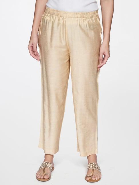 itse ivory textured pants