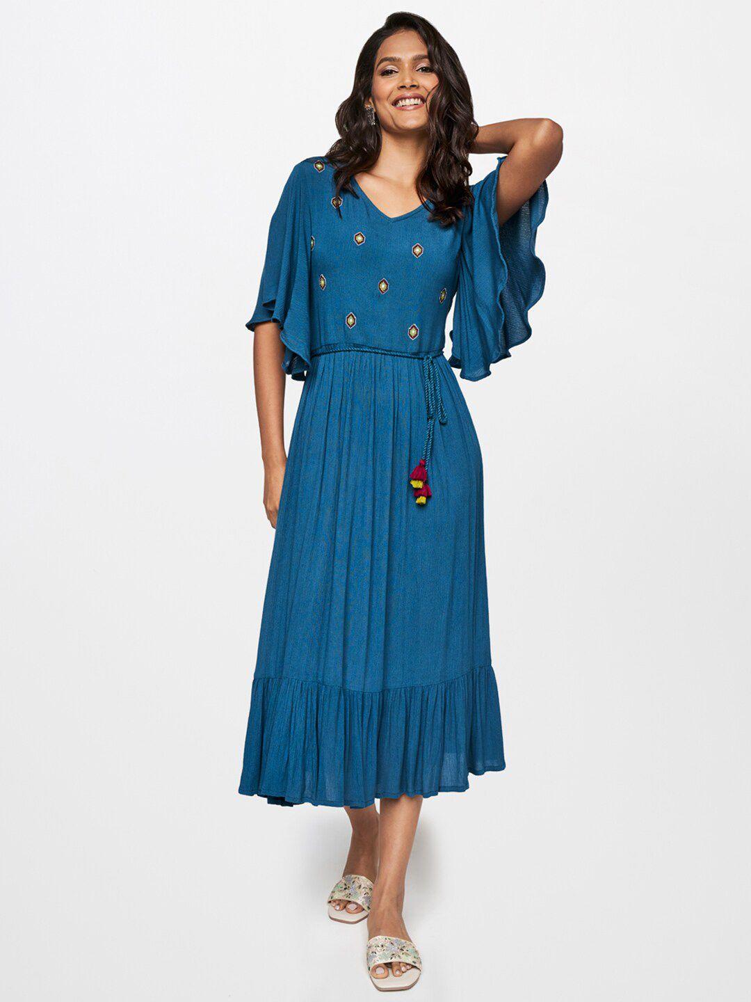 itse teal midi dress