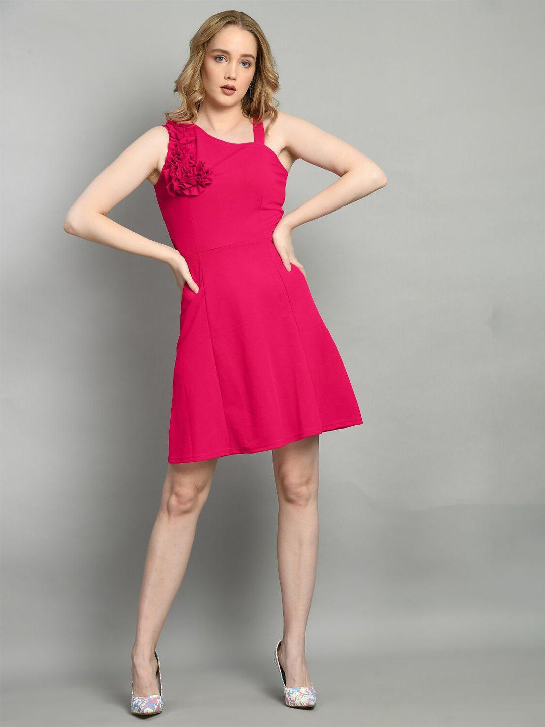 iuga magenta fit & flare dress