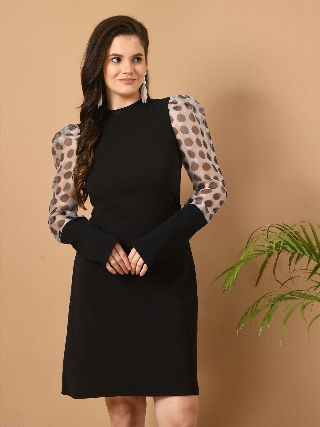 iuga puff sleeve sheath dress