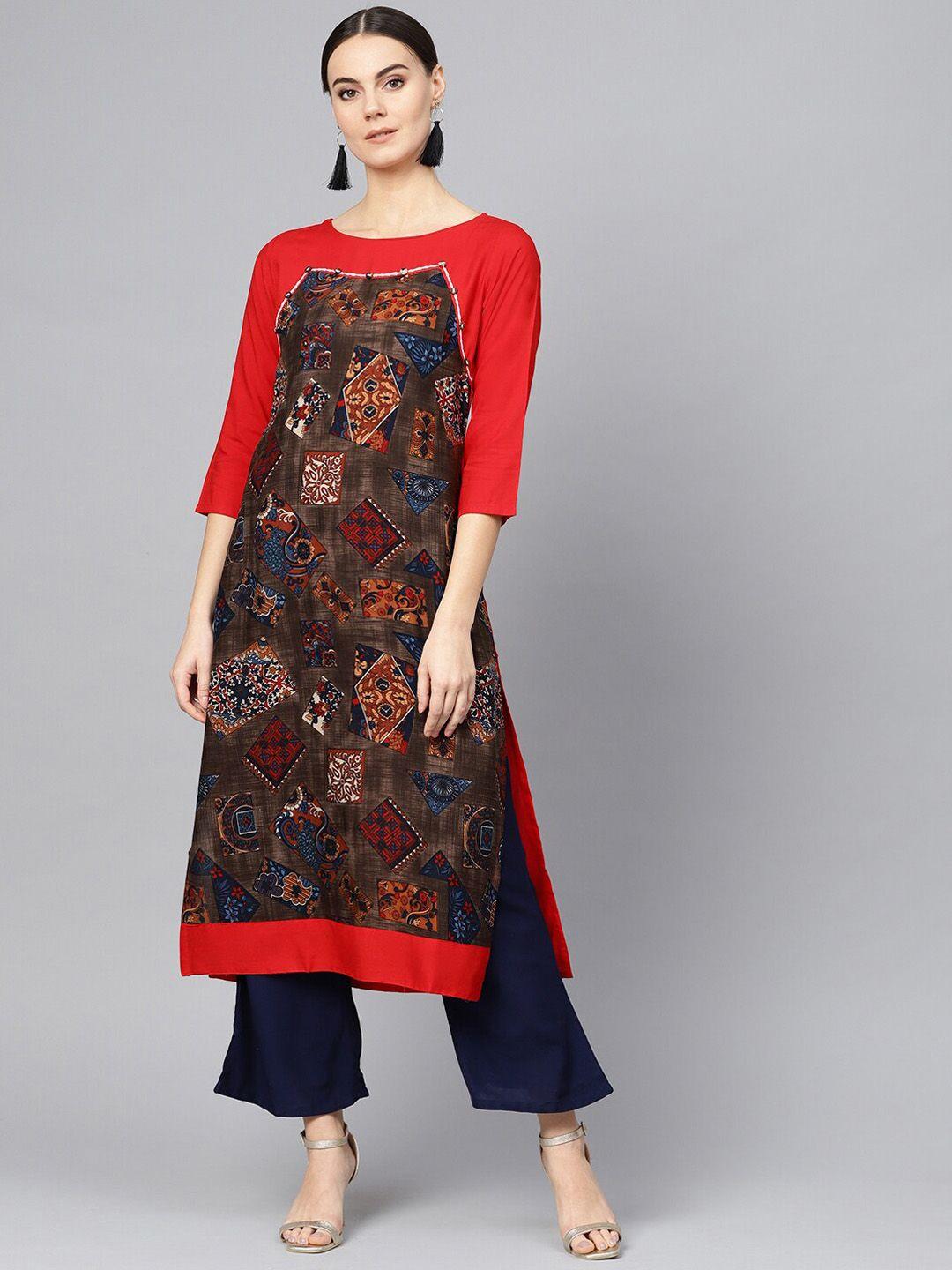 ives ethnic motifs printed kurta