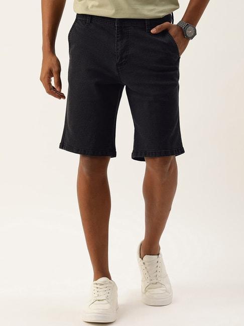 ivoc dark grey regular fit denim shorts