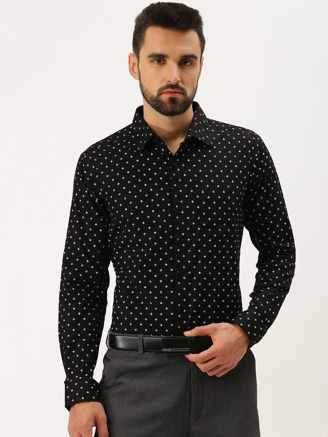 ivoc men comfort printed formal cotton shirt
