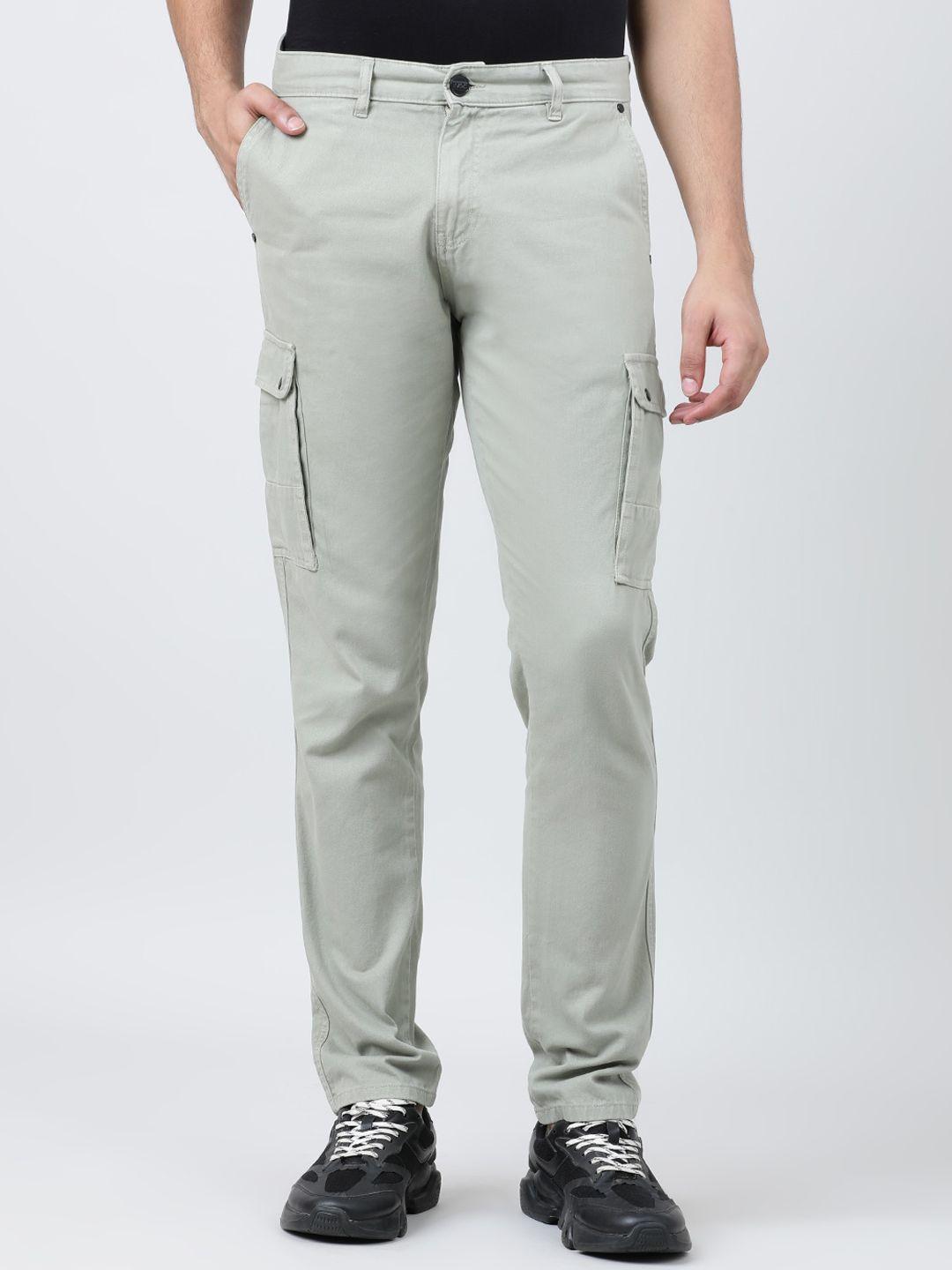 ivoc men slim fit pure cotton cargos trousers