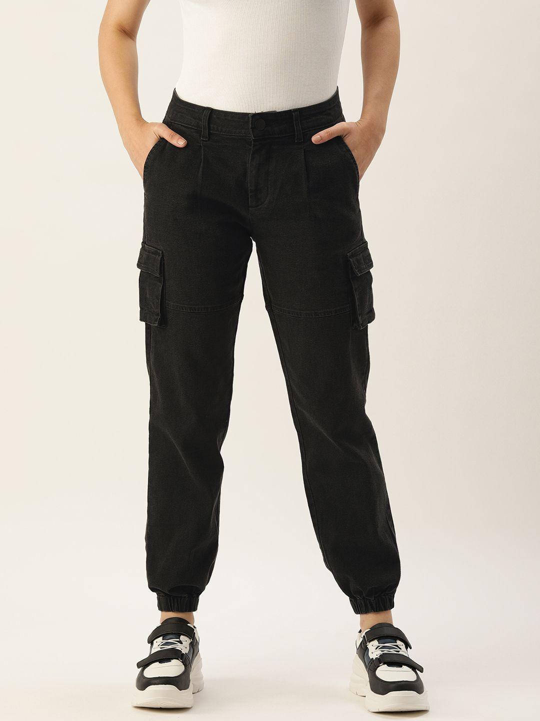 ivoc women charcoal grey joggers trousers