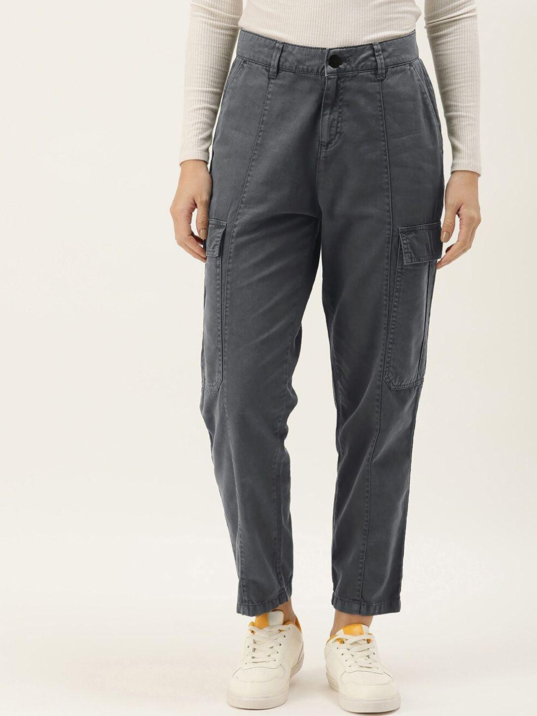 ivoc women grey cargos trousers