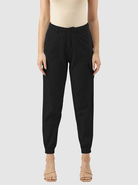 ivoc black cotton trousers