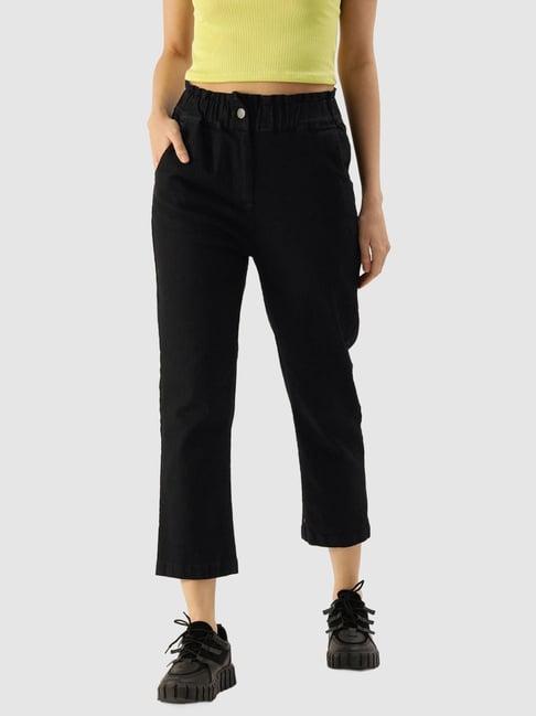 ivoc black regular fit mid rise jeans