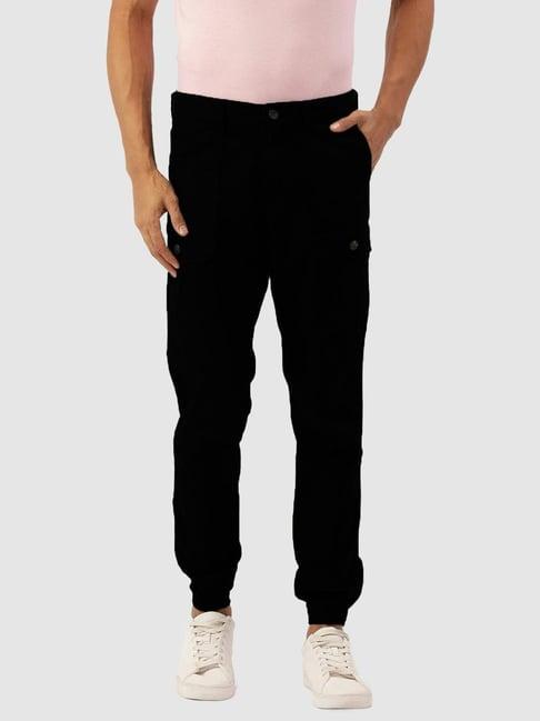 ivoc black relaxed fit cotton jogger pants