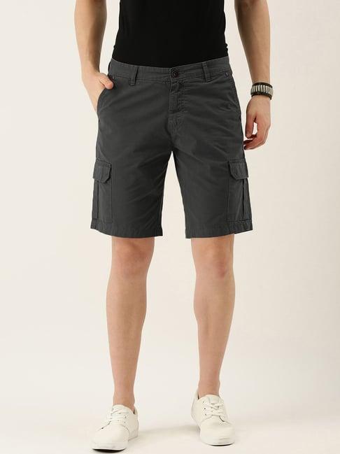 ivoc charcoal slim fit cotton shorts