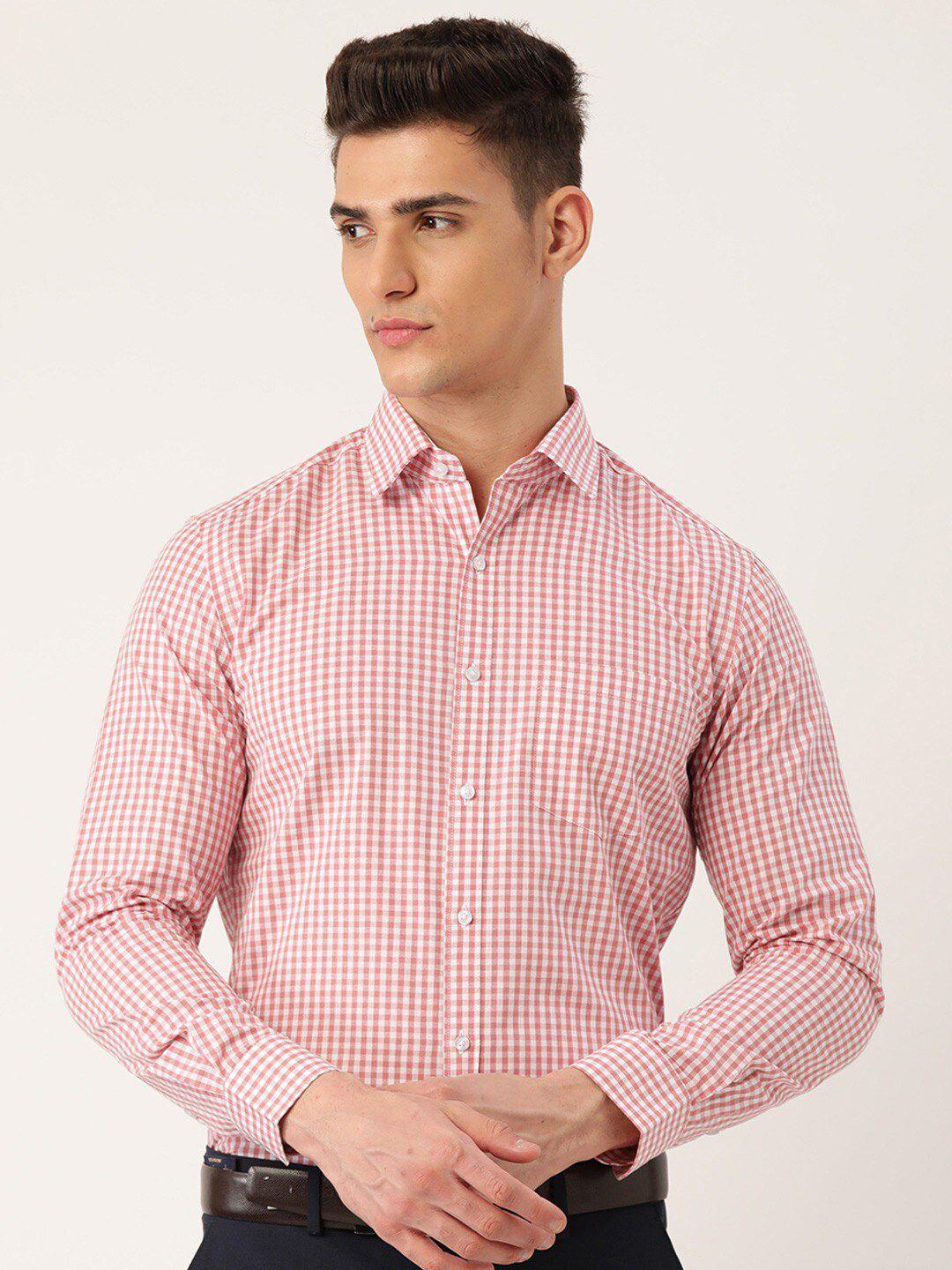 ivoc classic fit gingham checked opaque formal shirt