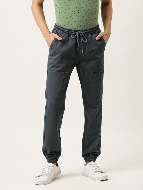 ivoc dark grey regular fit jogger pants