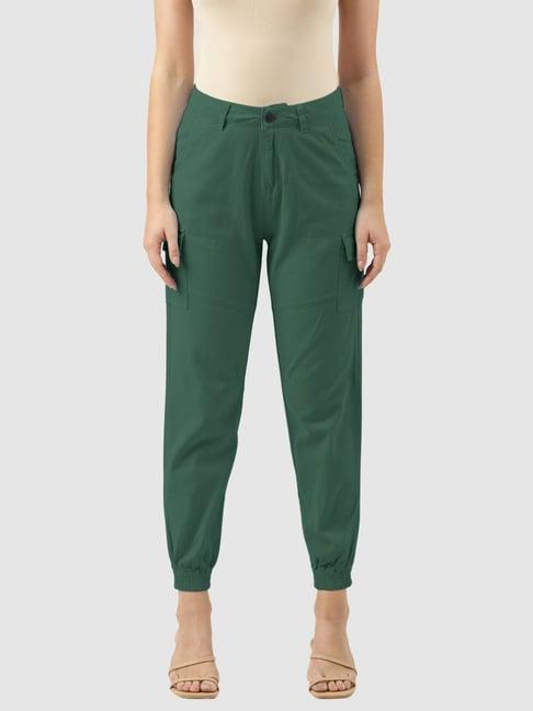 ivoc green cotton trousers