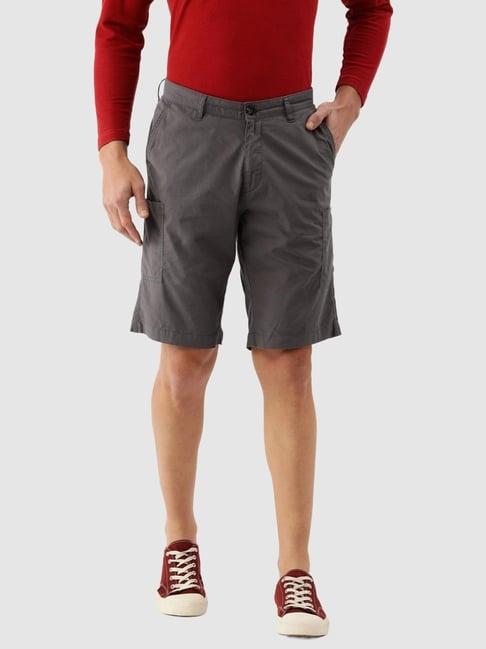 ivoc grey regular fit cargo shorts