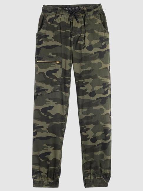 ivoc kids olive camouflage trousers