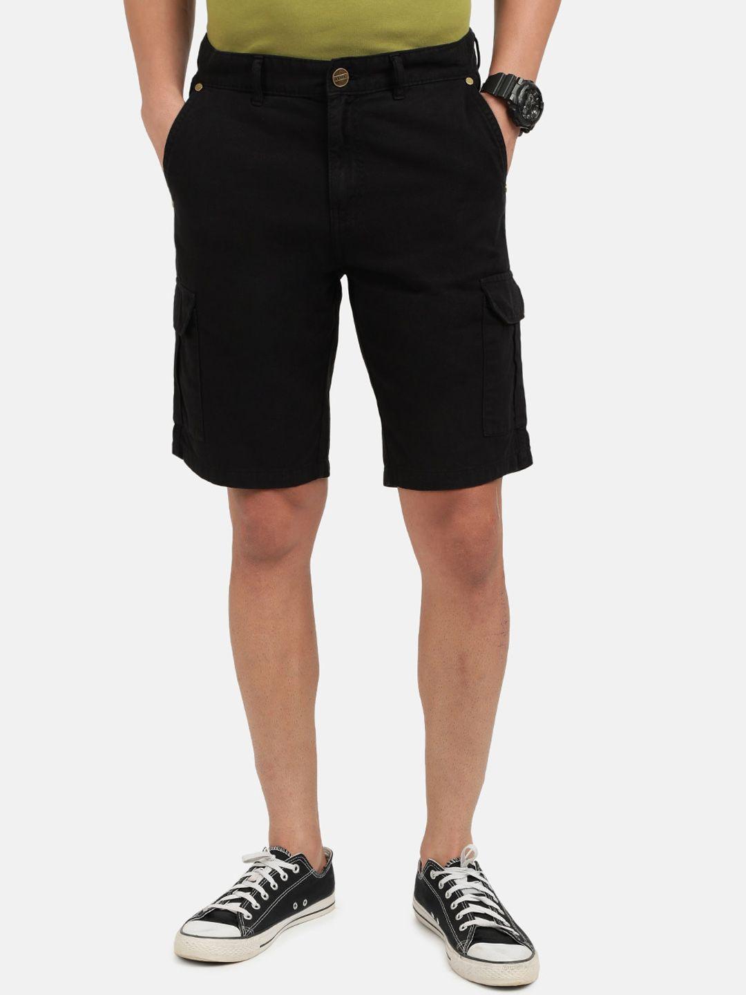 ivoc men black slim fit cargo shorts