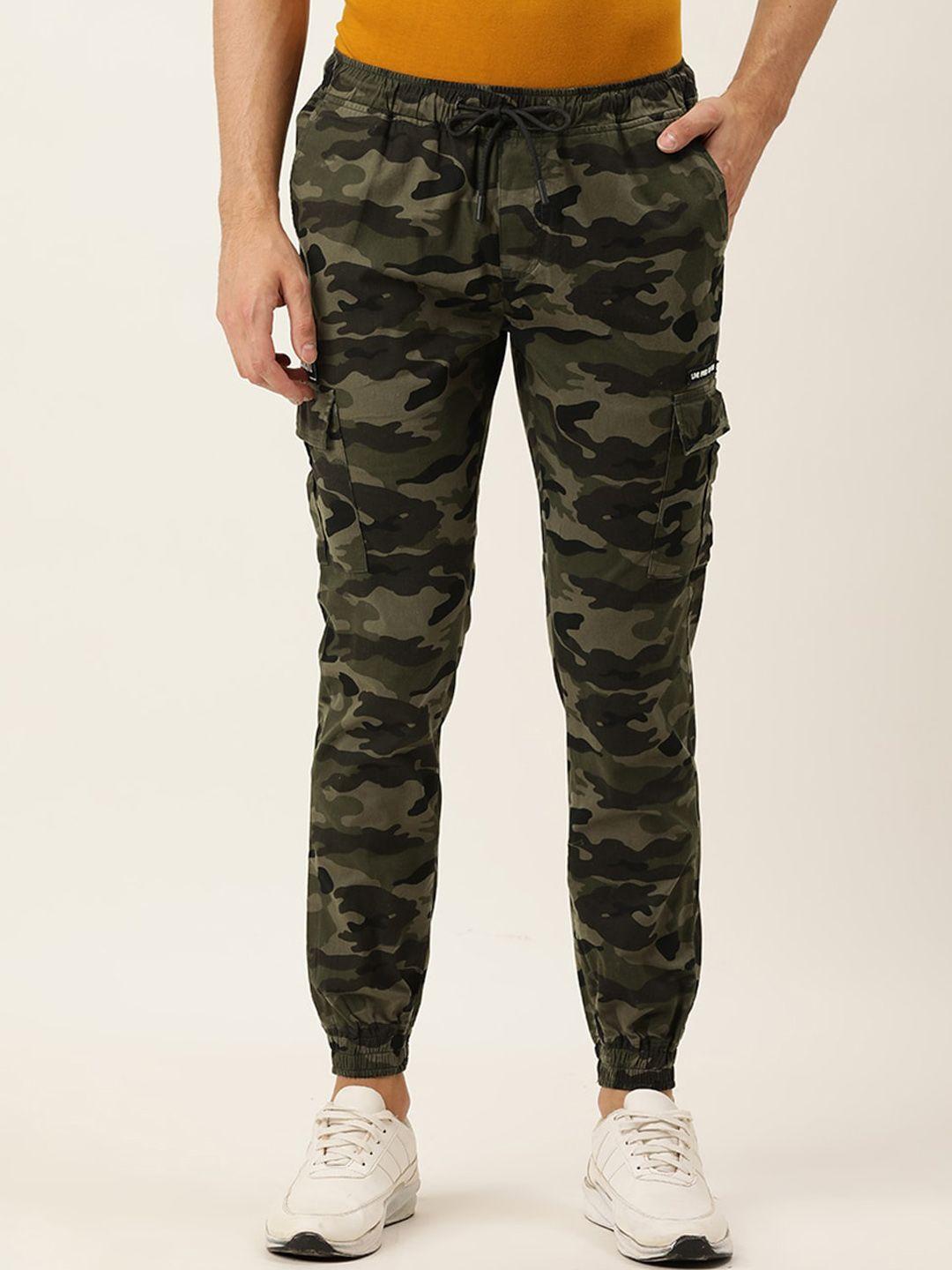 ivoc men camouflage printed slim fit joggers trousers