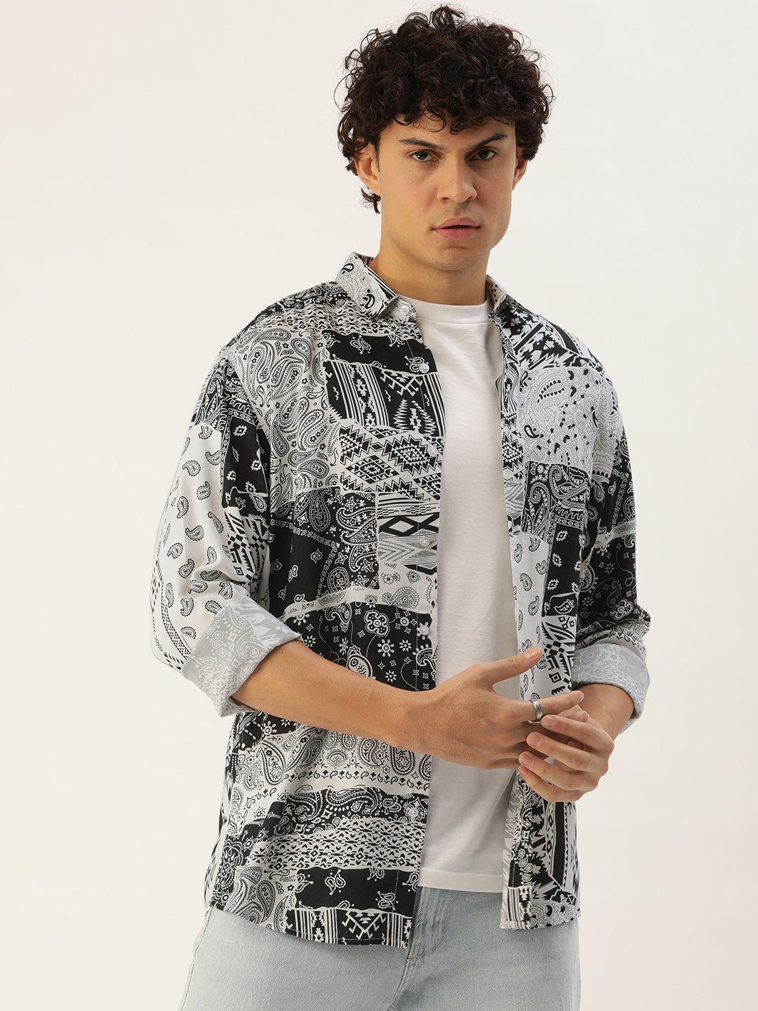 ivoc men ethnic motifs printed casual shirt