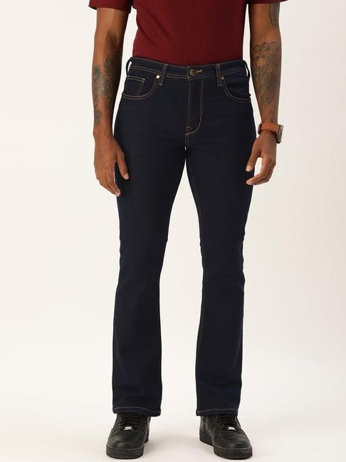 ivoc navy lightly washed regular fit jeans