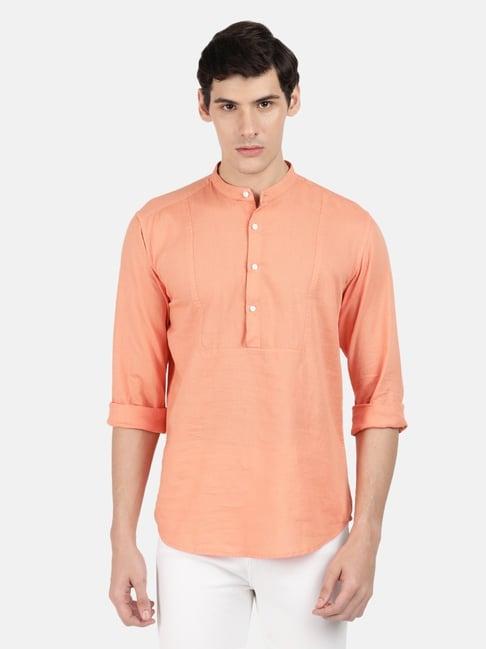 ivoc orange slim fit kurta