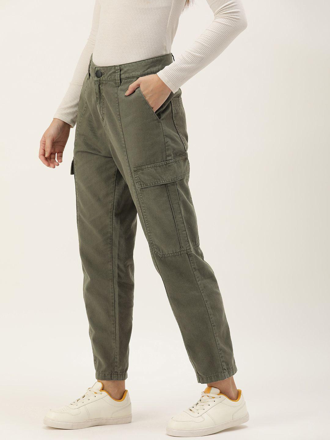 ivoc women pure cotton cargo trouser