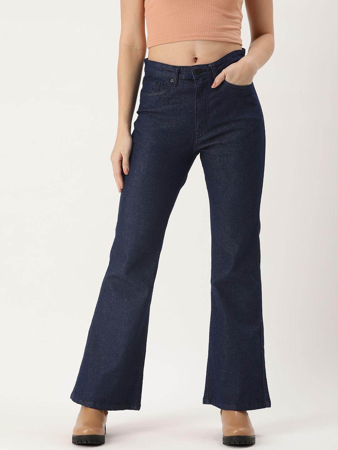 ivoc women wide leg high-rise stretchable jeans