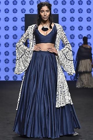 ivory-embroidered-&-printed-cape-with-blue-bralette-&-skirt