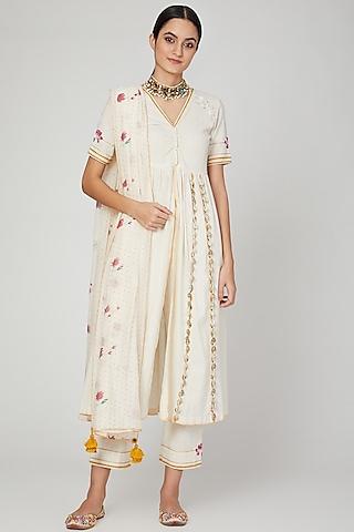 ivory-embroidered-kurta-set-for-girls