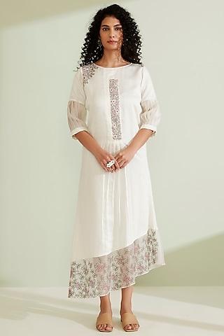 ivory embroidered tunic