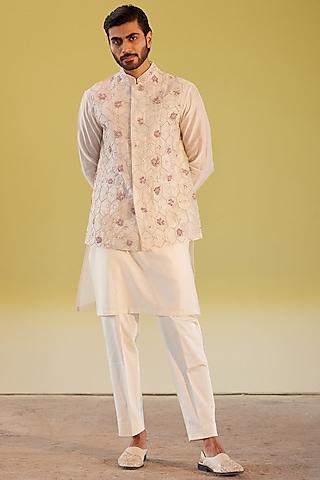 ivory-silk-hand-embroidered-bundi-jacket-with-kurta-set