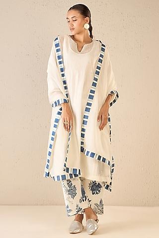 ivory chanderi choga kurta set