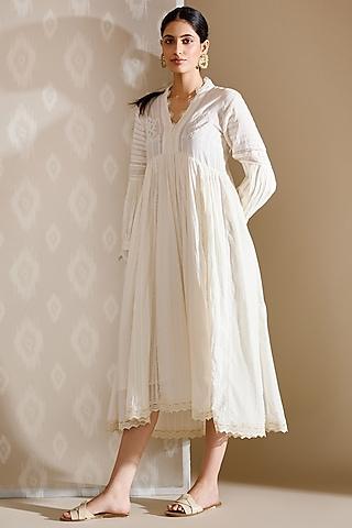 ivory cotton voile dress