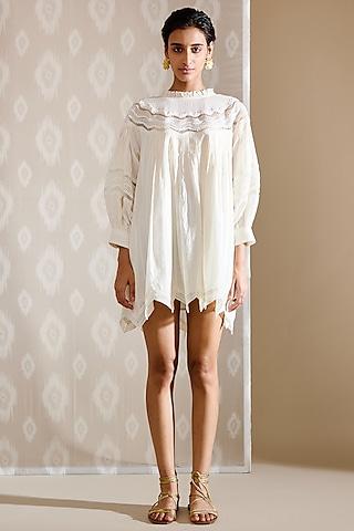 ivory cotton voile tunic