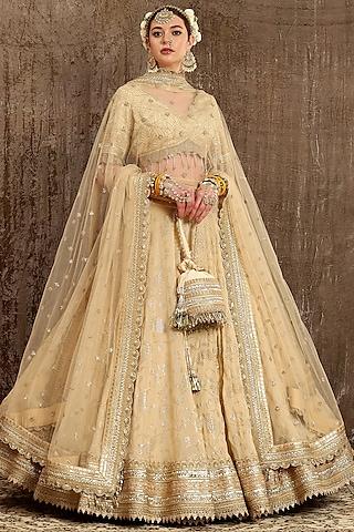 ivory embroidered lehenga set