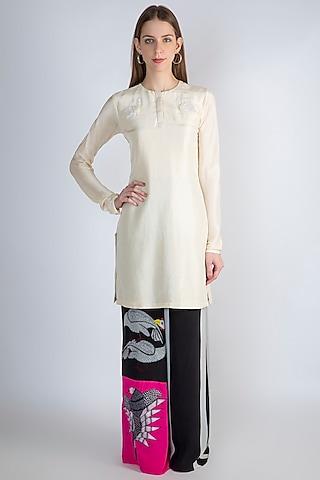 ivory embroidered tunic with pants