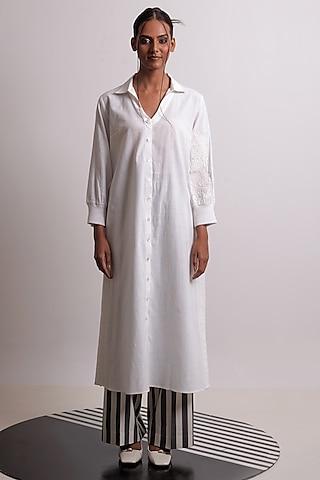 ivory handwoven cotton tunic set