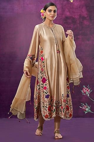 ivory kora silk kurta set