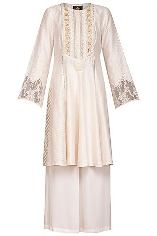 ivory mukaish embellished kurta set