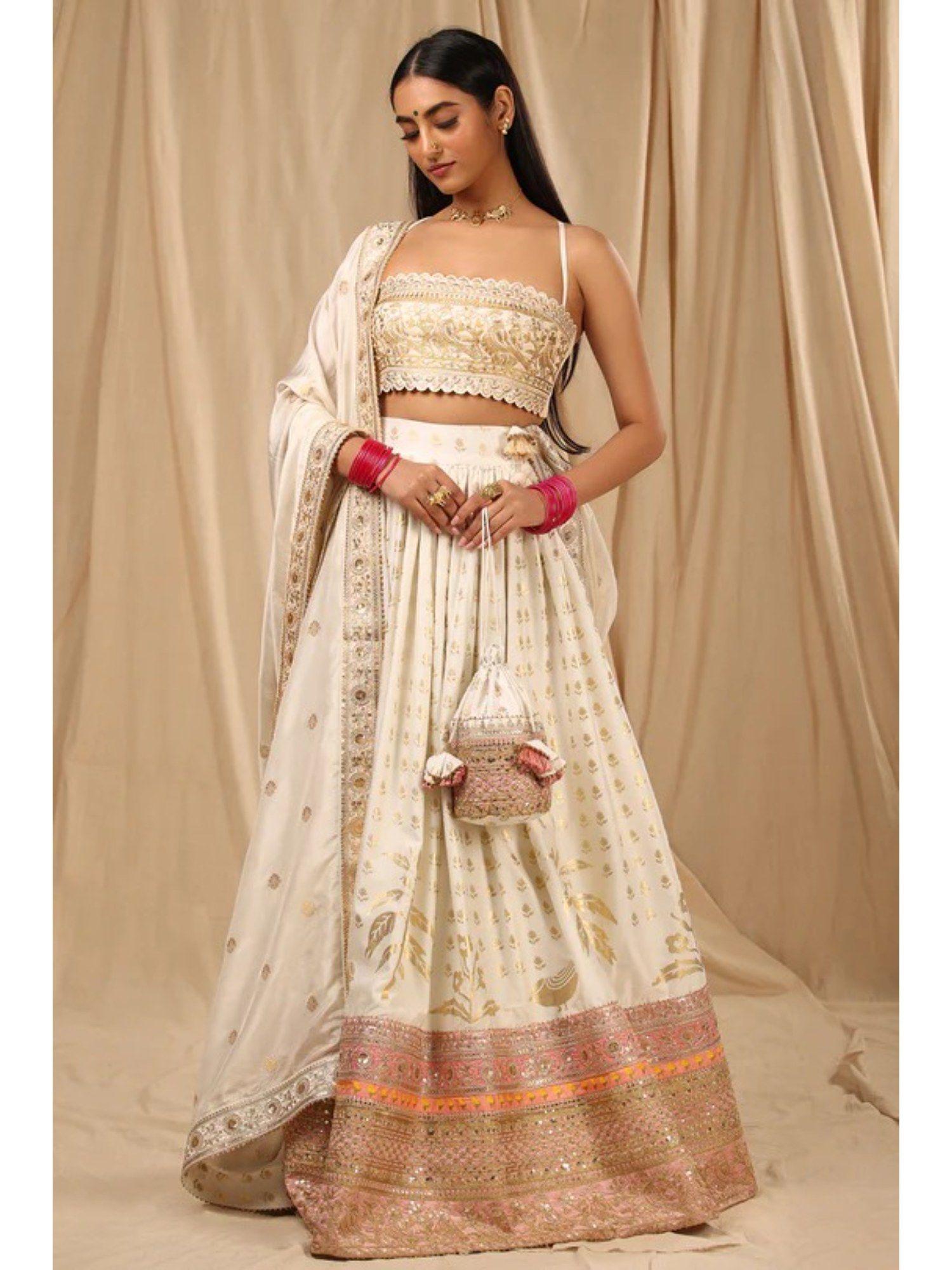 ivory oasis lehenga (set of 3)