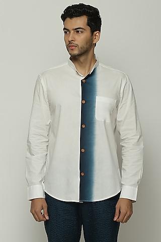 ivory ombre cotton poplin shirt