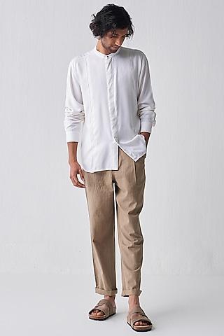 ivory tencel shirt