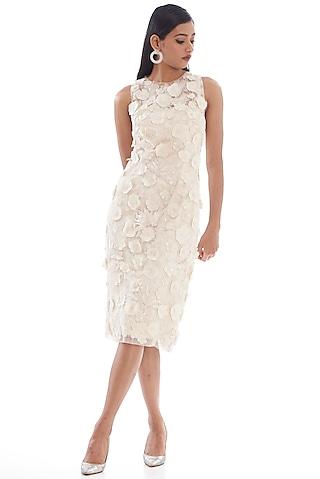 ivory tulle embroidered dress