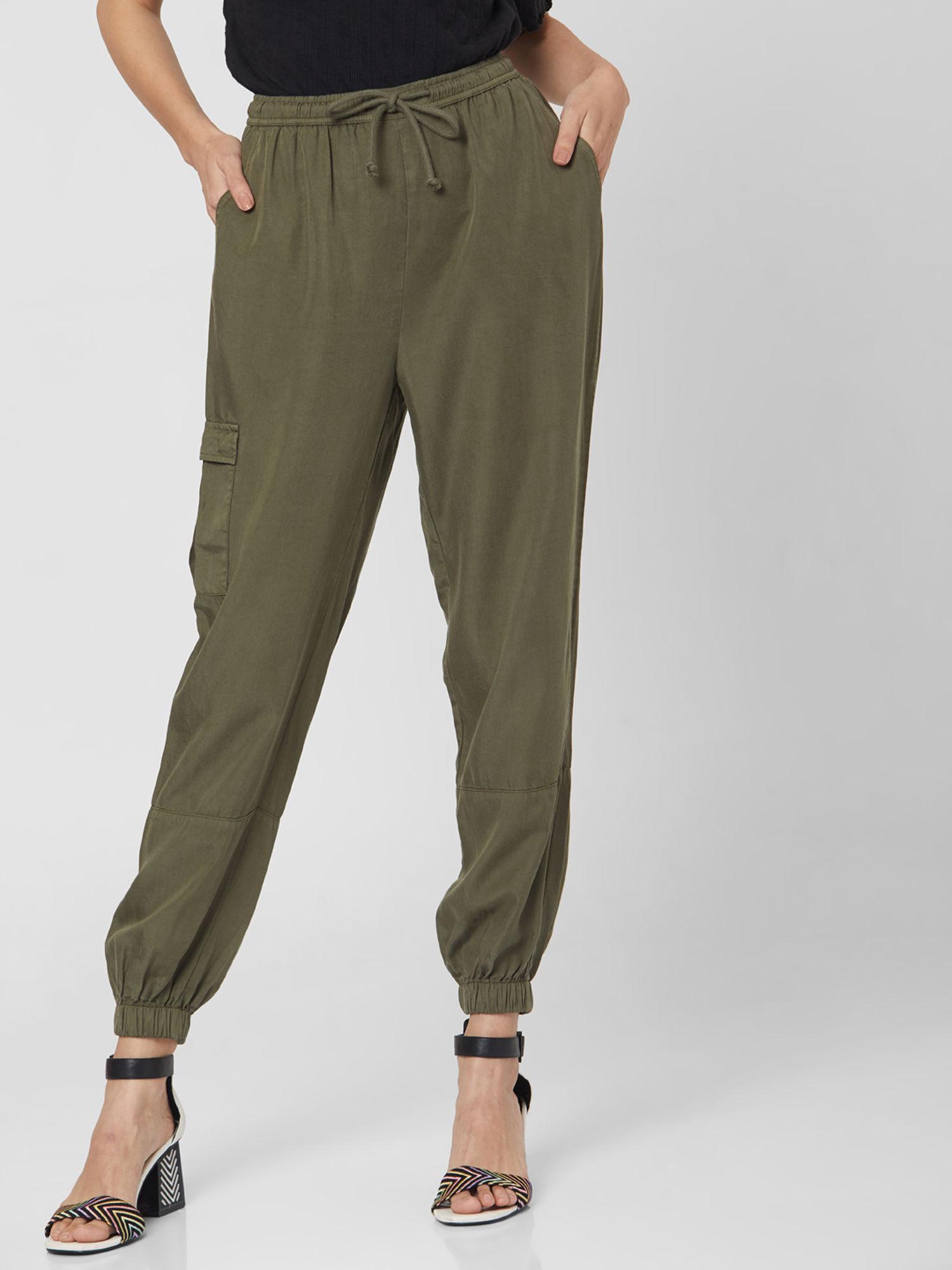 ivy green solid pant