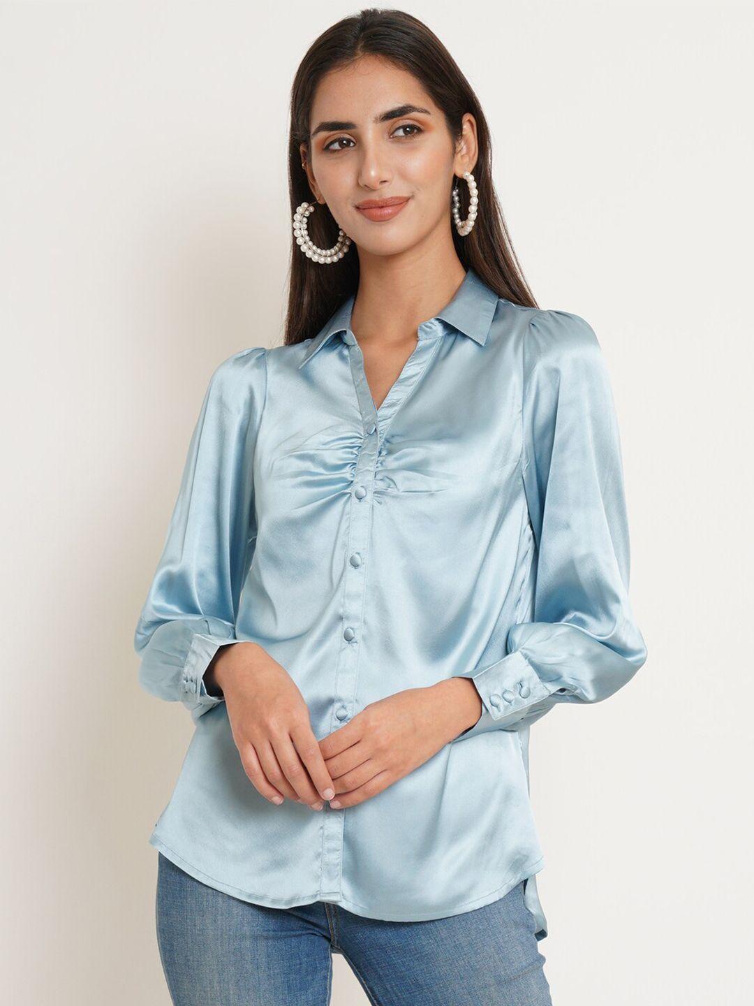 ix impression women casual satin shirt