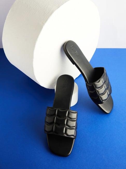 iykyk women's black casual sandals