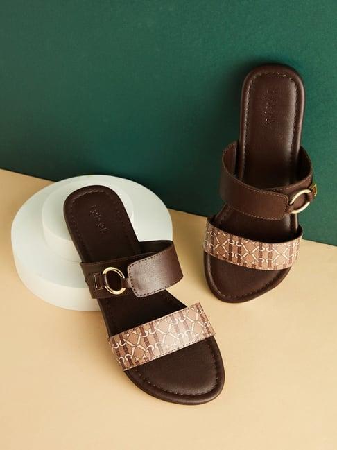 iykyk women's brown casual sandals