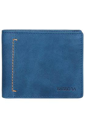 izan block print pure leather unisex wallet - multi