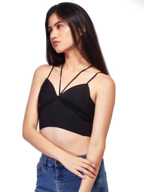 izf black bralette top