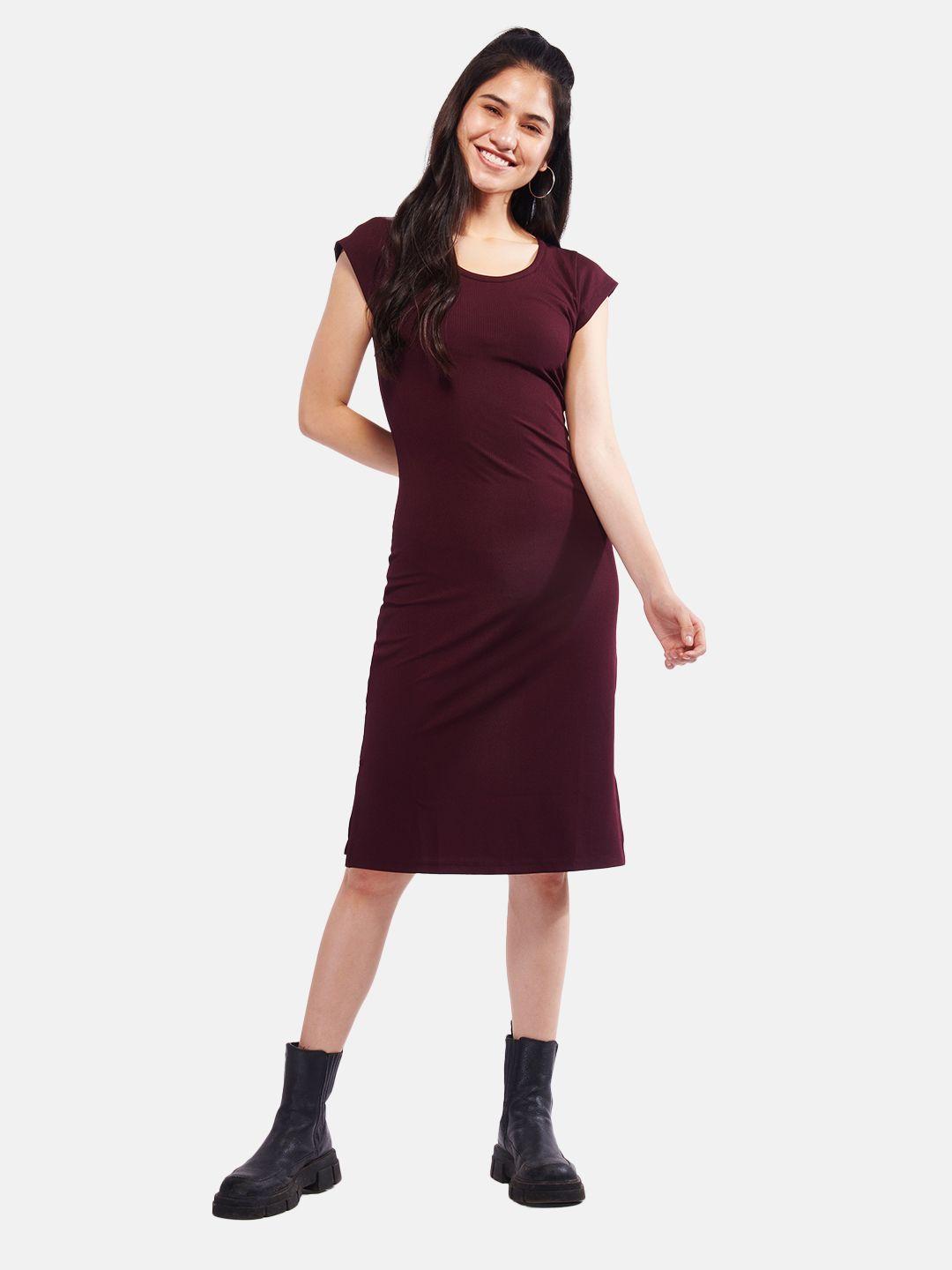 izf maroon sheath dress