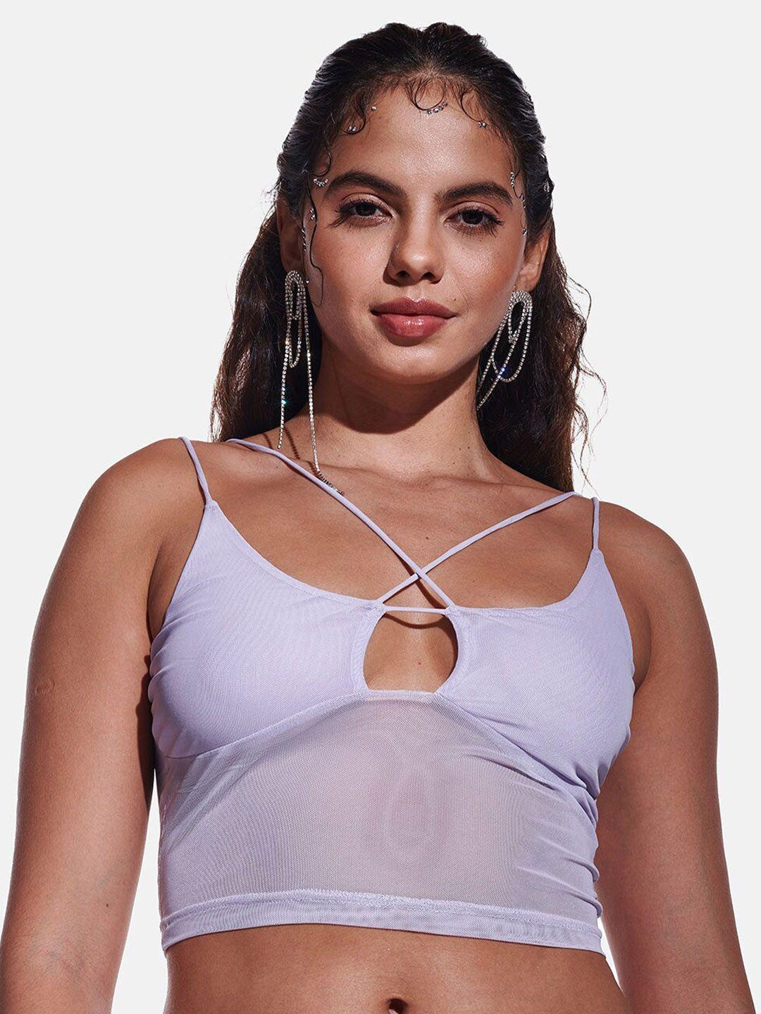 izf mesh bralette crop top